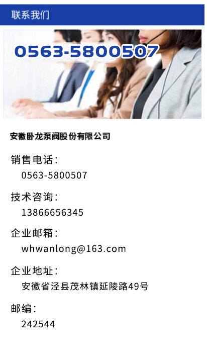 安徽臥龍泵閥-客戶案例